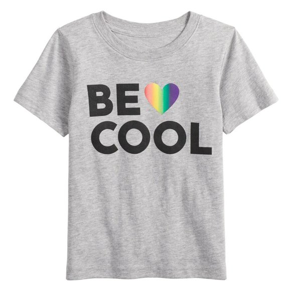 Family Fun Other - *SOLD* Boys "Be Cool" Rainbow Pride Graphic Tee Size 7 NWT